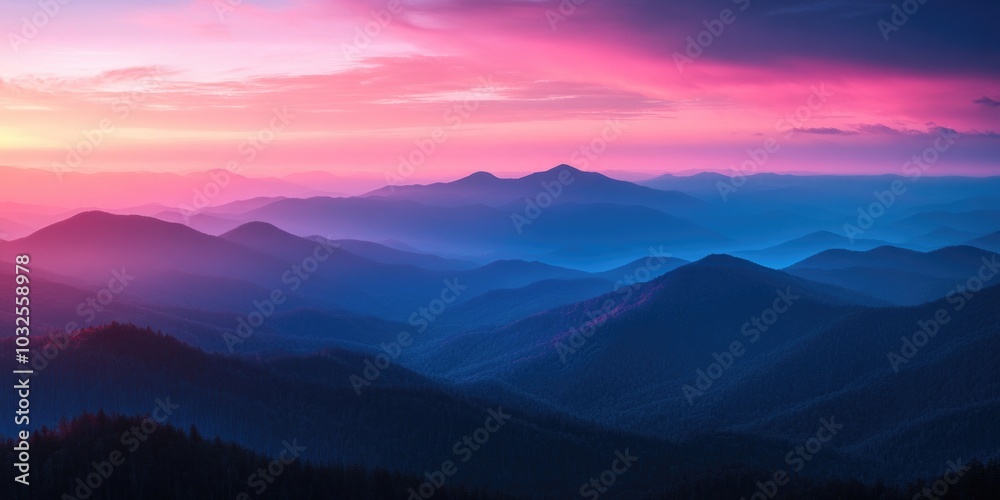 Mountain Range at Sunset Mountain Range at Sunset