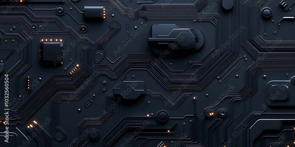 Fototapeta premium AI artificial intelligence technology microchip background