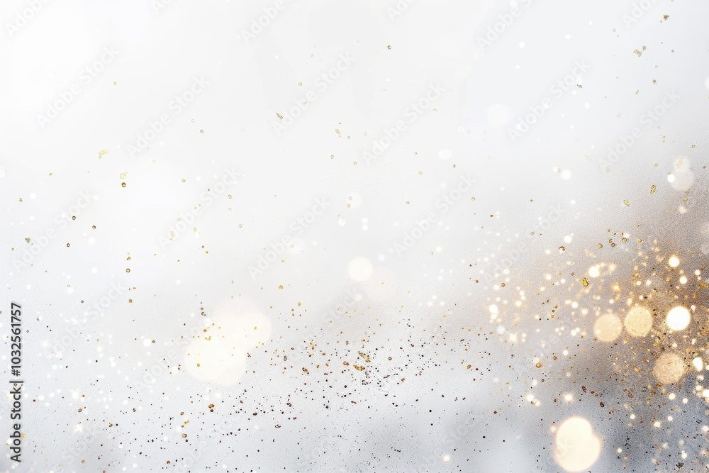 Obraz premium Elegant New Year's Sparkle with Golden Bokeh Effects for Festive Designs