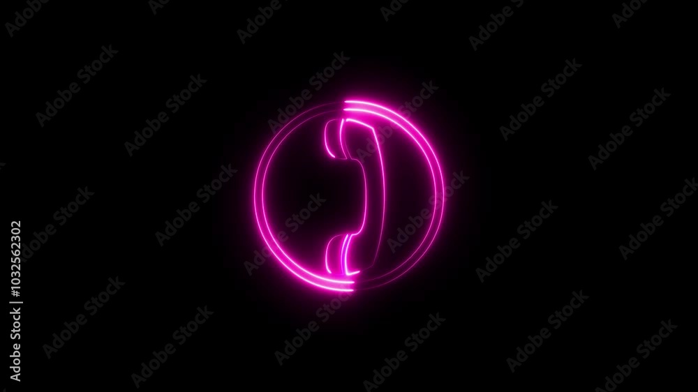 calling icon animation on black background. calling icon animation on black background.
