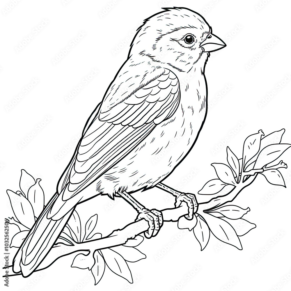 Beautiful Canary Coloring Page, Yellow Bird Colouring Design for Your Corporate Books and Business Graphic Resource or Creative Project, Ai Generative Beautiful Canary Coloring Page, Yellow Bird Colouring Design for Your Corporate Books and Business Graphic Resource or Creative Project, Ai Generative