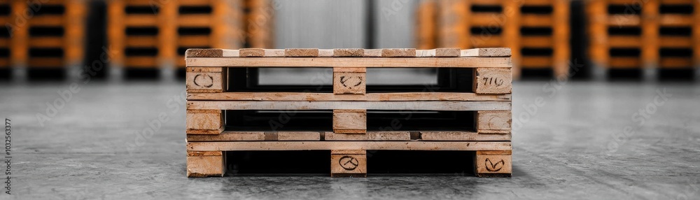 High-contrast image of pallets being loaded for shipping, a well-executed logistics operation, warehouse management, distribution strategy High-contrast image of pallets being loaded for shipping, a well-executed logistics operation, warehouse management, distribution strategy