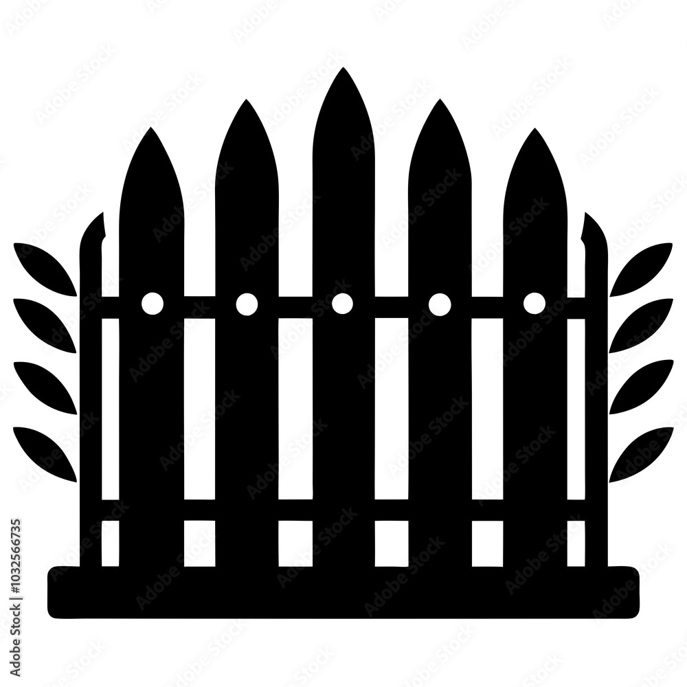 Garden fence icon vector art illustration
Garden fence icon vector art illustration