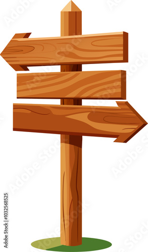 Vintage wooden signboard isolated. Sign frame element, with wood texture