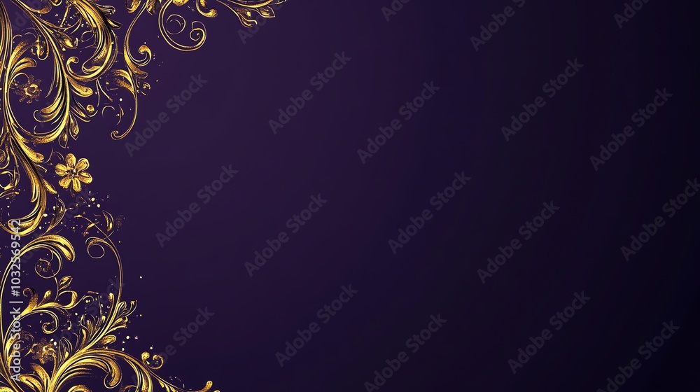 Floral Ornate Gold Frame Vector Design Floral Ornate Gold Frame Vector Design