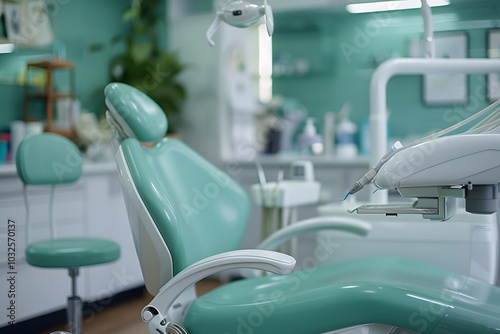 Modern Dental Office with Comfortable Treatment Chair and Equipment