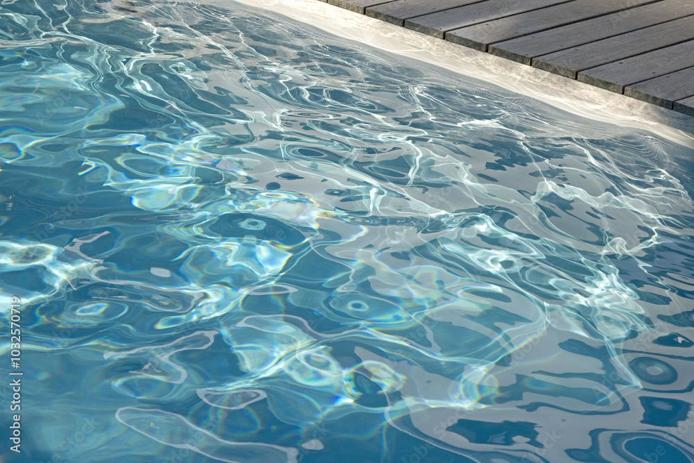 Obraz premium Relets d'eau d'une piscine