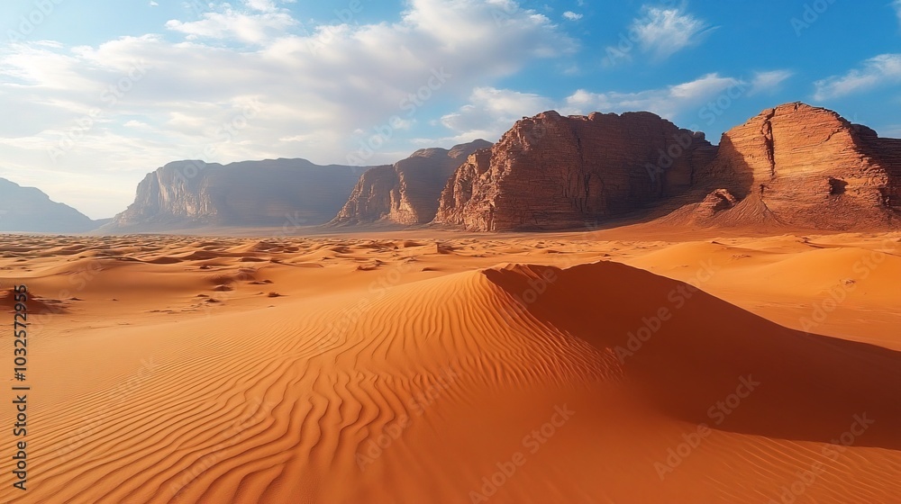 Naklejka premium Landscape dessert sand dunes