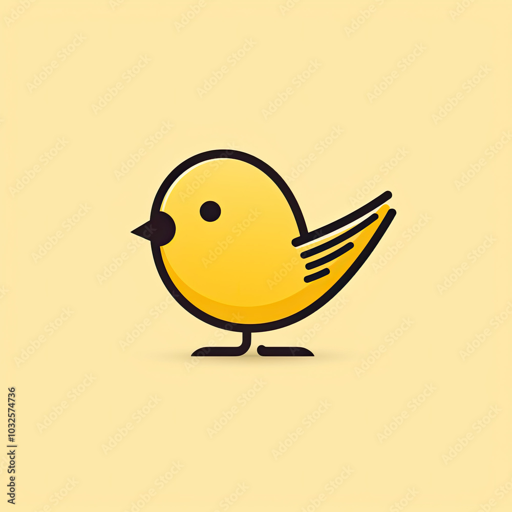 Beautiful Canary Bird Logo, Yellow Bird Design for Your Corporate and Business Graphic Resource or Creative Project, Ai Generative Beautiful Canary Bird Logo, Yellow Bird Design for Your Corporate and Business Graphic Resource or Creative Project, Ai Generative