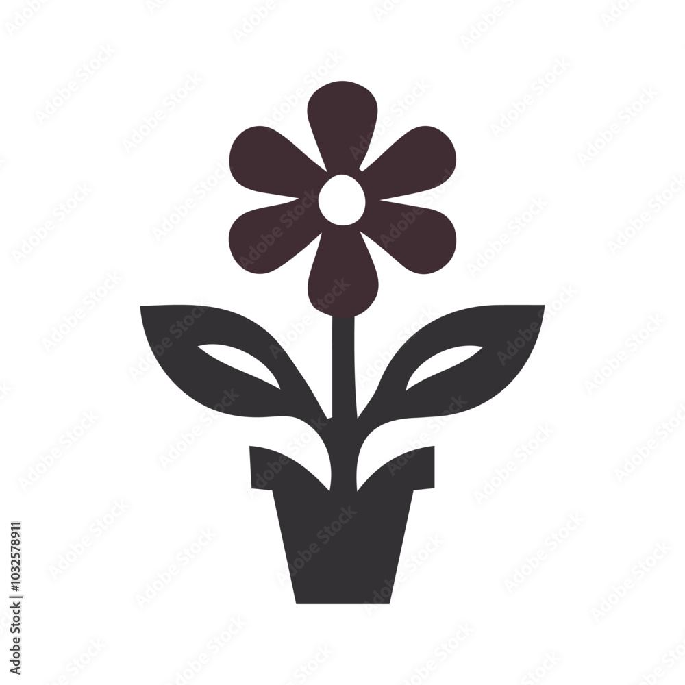 Flower in a pot , vector illustration of a plant. Flower in a pot , vector illustration of a plant.