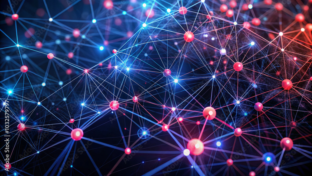 vibrant technology background featuring numerous interconnected lines and colorful nodes, creating dynamic visual representation of data networks and digital connections vibrant technology background featuring numerous interconnected lines and colorful nodes, creating dynamic visual representation of data networks and digital connections