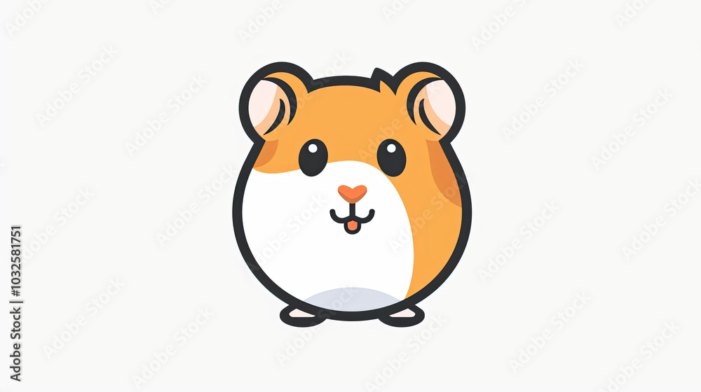 Beautiful Hamster Logo, Rodent Design for Your Corporate and Business Graphic Resource or Creative Project, Ai Generative Beautiful Hamster Logo, Rodent Design for Your Corporate and Business Graphic Resource or Creative Project, Ai Generative