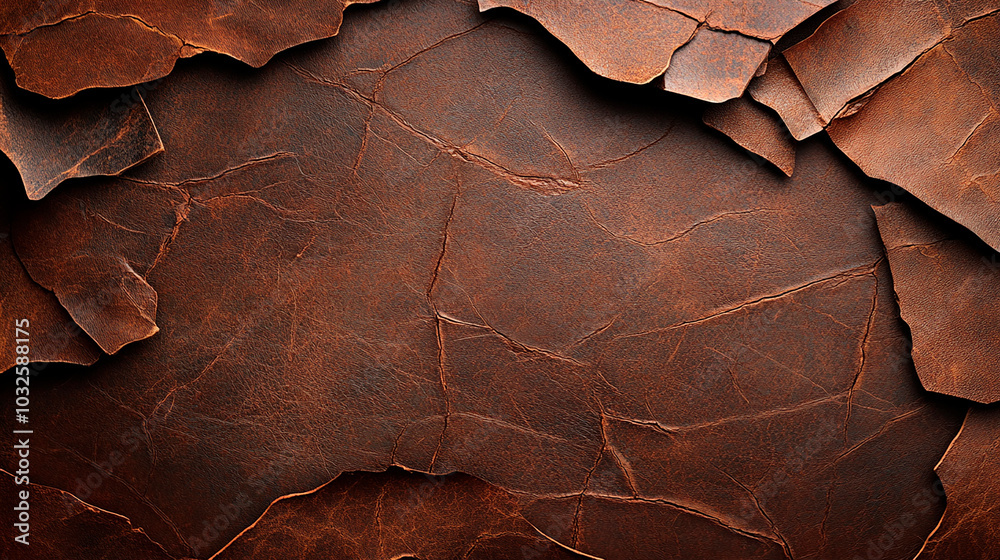 Fototapeta premium Vintage Brown Leather Cracks