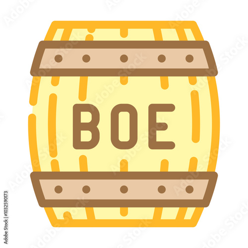 barrel of oil equivalent boe color icon vector. barrel of oil equivalent boe sign. isolated symbol illustration
