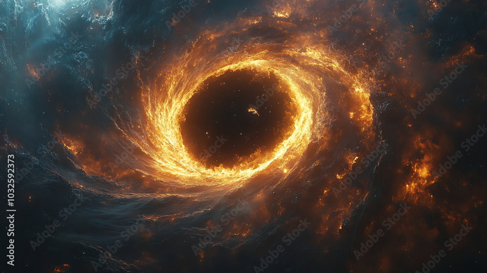 Astronaut Confronts Cosmic Abyss Near Swirling Black Hole Astronaut Confronts Cosmic Abyss Near Swirling Black Hole