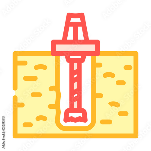 onshore drilling oil industry color icon vector. onshore drilling oil industry sign. isolated symbol illustration