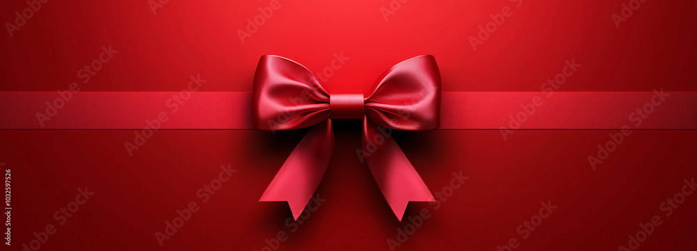 red bow on a red background red bow on a red background