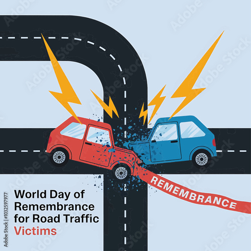 poster, traffic, victim, illustration, month, prevention, safety, november, highway, transportation, crash, death, template, driving, global, sacrifice, sunday, week, belt, care, pedestrian, text, ann