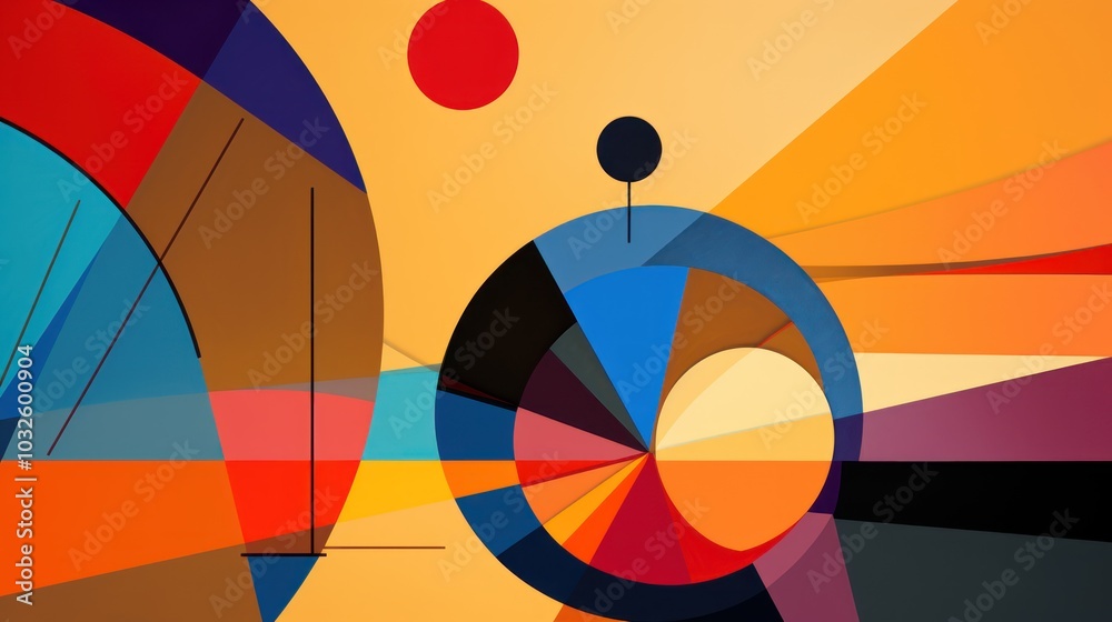 Obraz premium Abstract Colorful Geometric Mosaic Background. Modern Polygonal Design for Creative Projects