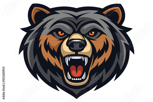 Bear Head Mascot Logo: Powerful Vector Illustration for Sports Teams