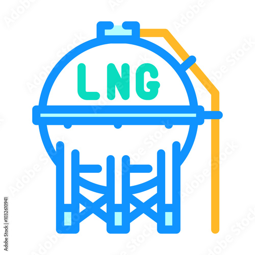 liquefied natural gas lng color icon vector. liquefied natural gas lng sign. isolated symbol illustration