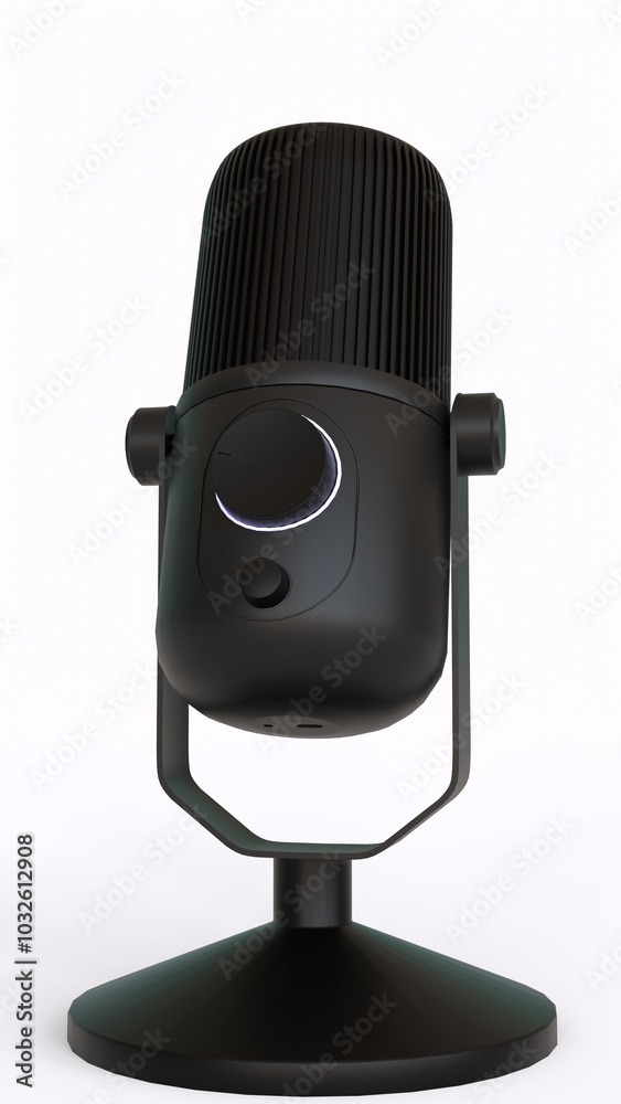 black microphone with white background black microphone with white background