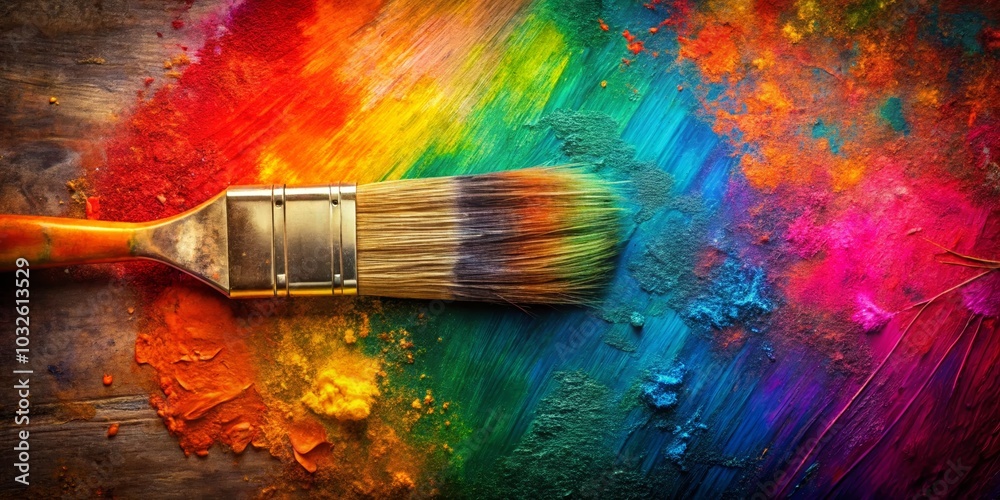 Fototapeta premium Vibrant Grunge Brush and Textured Paint Background