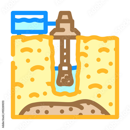 drilling fluids color icon vector. drilling fluids sign. isolated symbol illustration