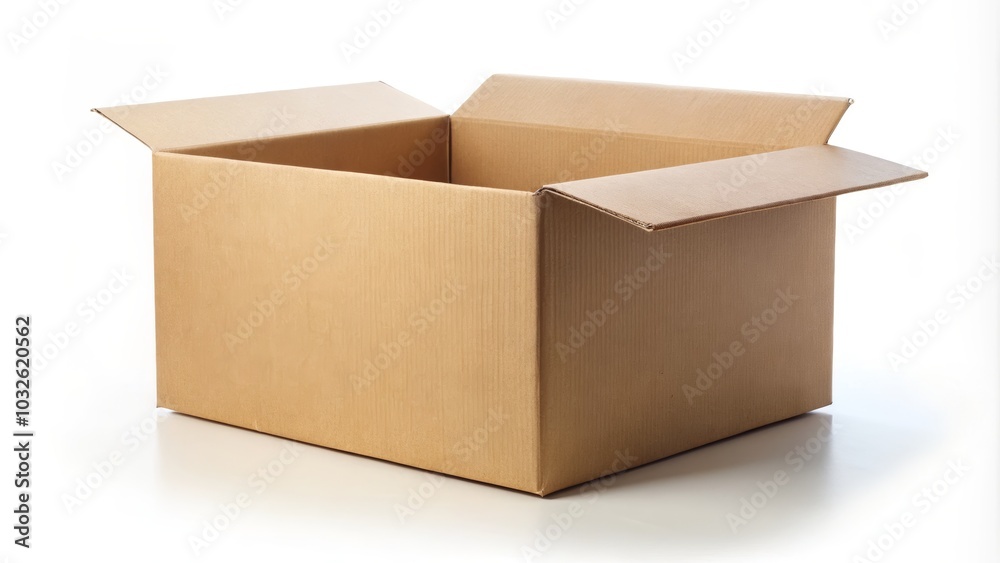 Empty Cardboard Box Isolated on White Background Empty Cardboard Box Isolated on White Background