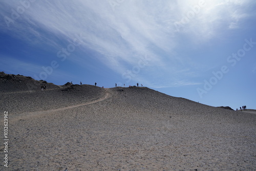 Heidu Mountain, black mountain in sands photo