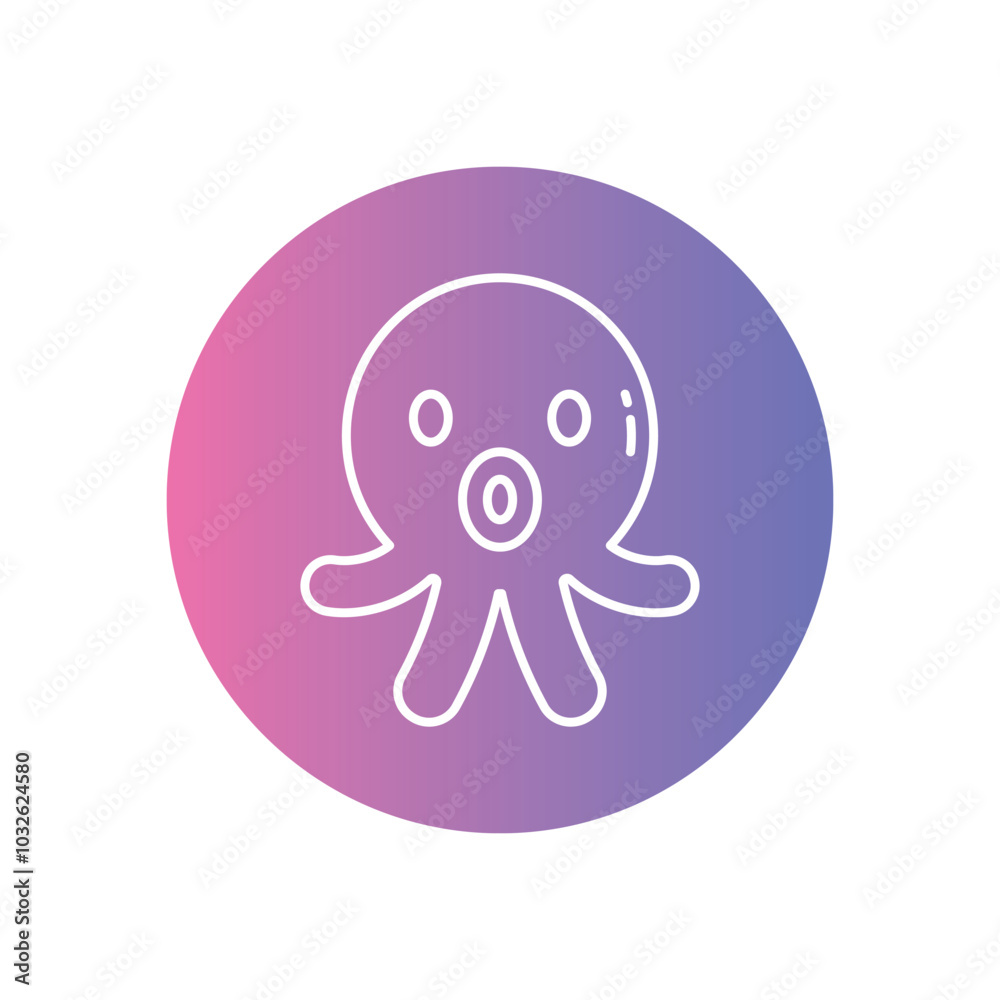 Octopus vector icon stock illustration Octopus vector icon stock illustration