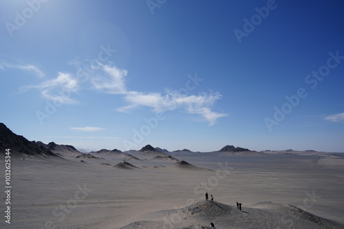 Heidu Mountain, black mountain in sands photo