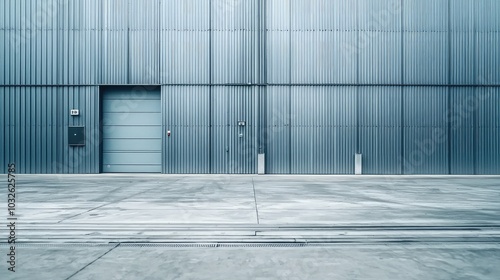 Canvas-taulu Modern Urban Warehouse Exterior with Clean Lines