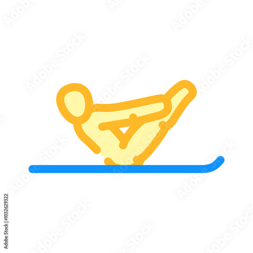 boat pose navasana yoga color icon vector. boat pose navasana yoga sign. isolated symbol illustration