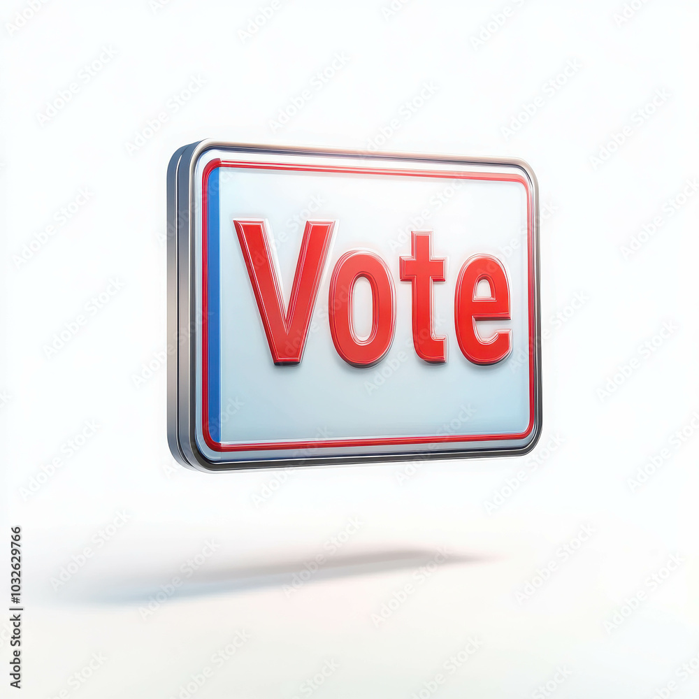 Vote Sign: A red Vote Sign: A red