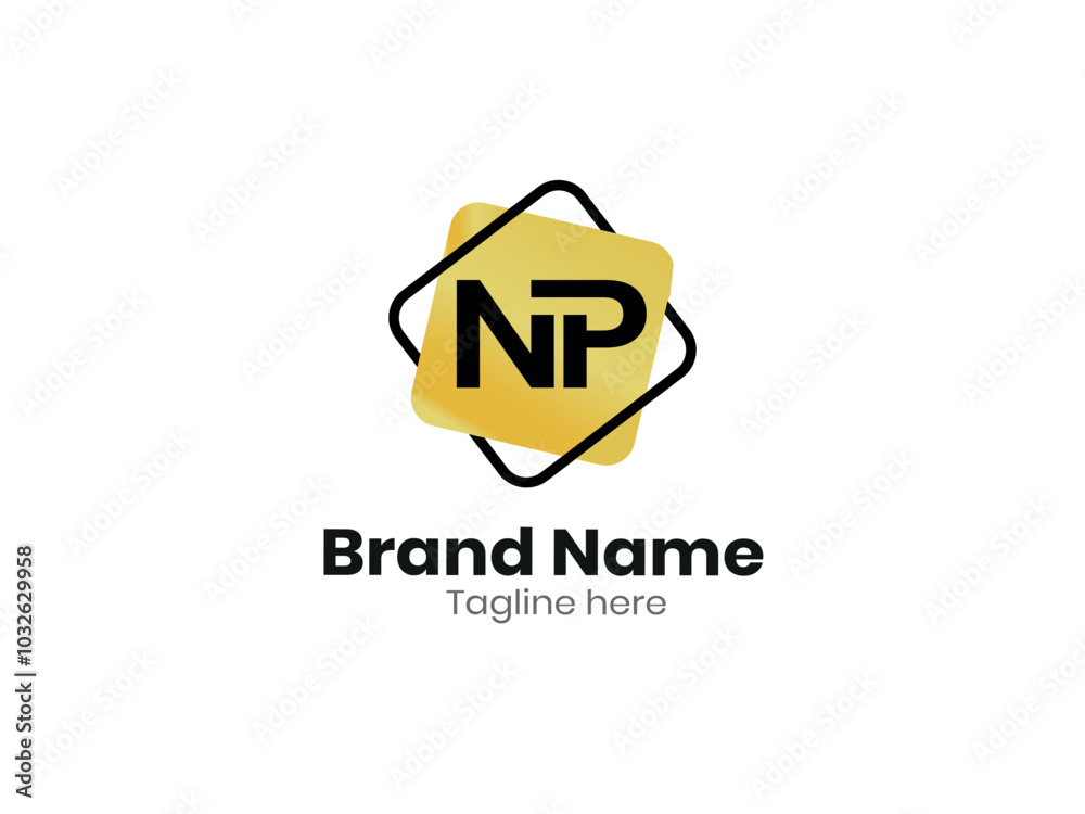 Creative NP logo, Initial Letter NP Logo connected round shape Vector Template Creative NP logo, Initial Letter NP Logo connected round shape Vector Template