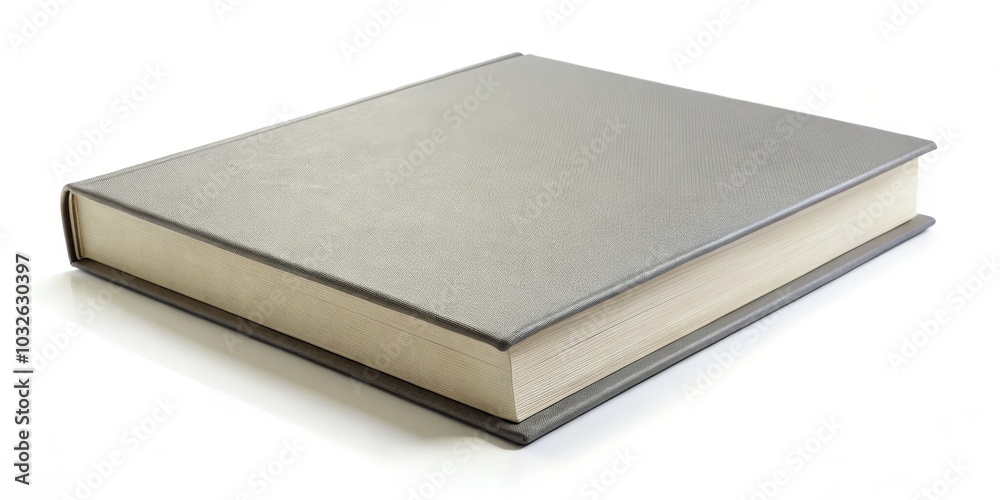 Minimalist Gray Leather Book Closeup on White Surface, Symmetry and Serenity Elegant Reading Concept for Editorial, Marketing, and Design Projects Minimalist Gray Leather Book Closeup on White Surface, Symmetry and Serenity Elegant Reading Concept for Editorial, Marketing, and Design Projects