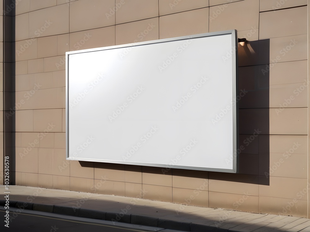 blank advertising billboard on wall blank advertising billboard on wall