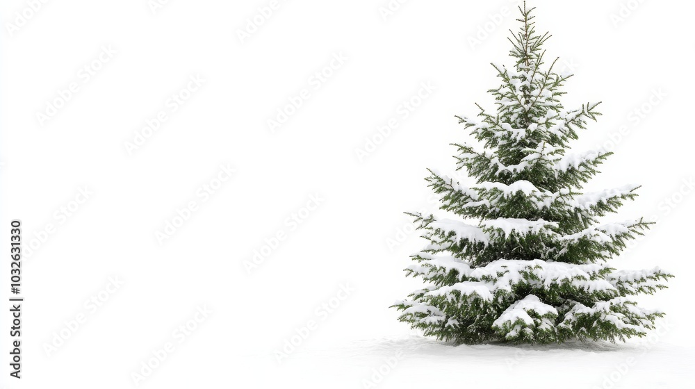 Snow blankets a beautiful evergreen tree capturing winters serene beauty perfectly Snow blankets a beautiful evergreen tree capturing winters serene beauty perfectly