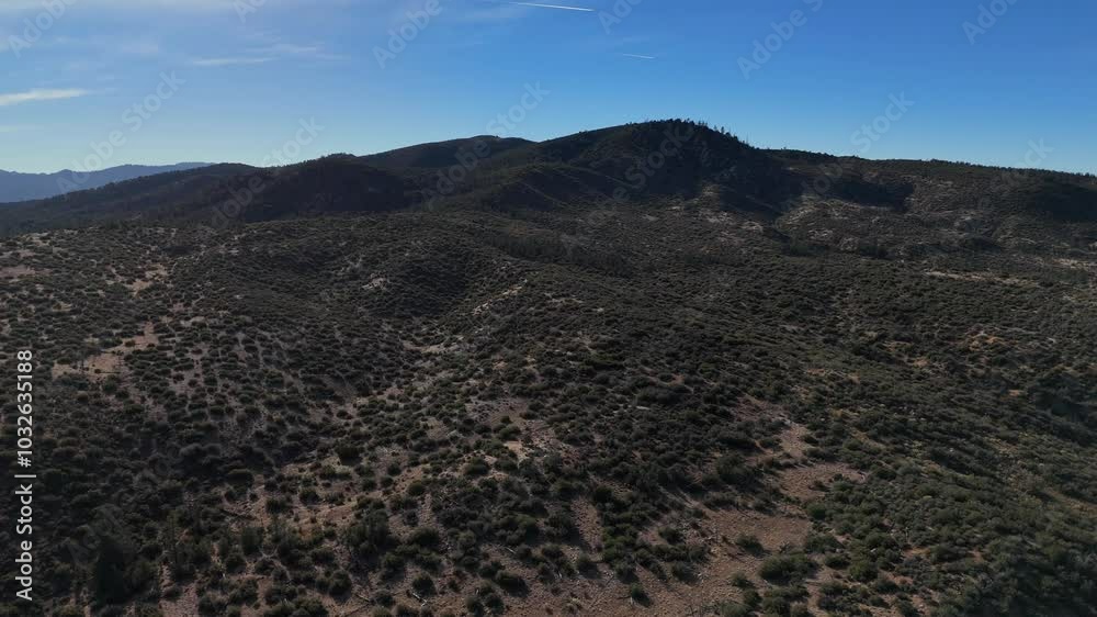 Aerial View of Los Padres National Forest near Grade Valley, Ventura County Aerial View of Los Padres National Forest near Grade Valley, Ventura County
