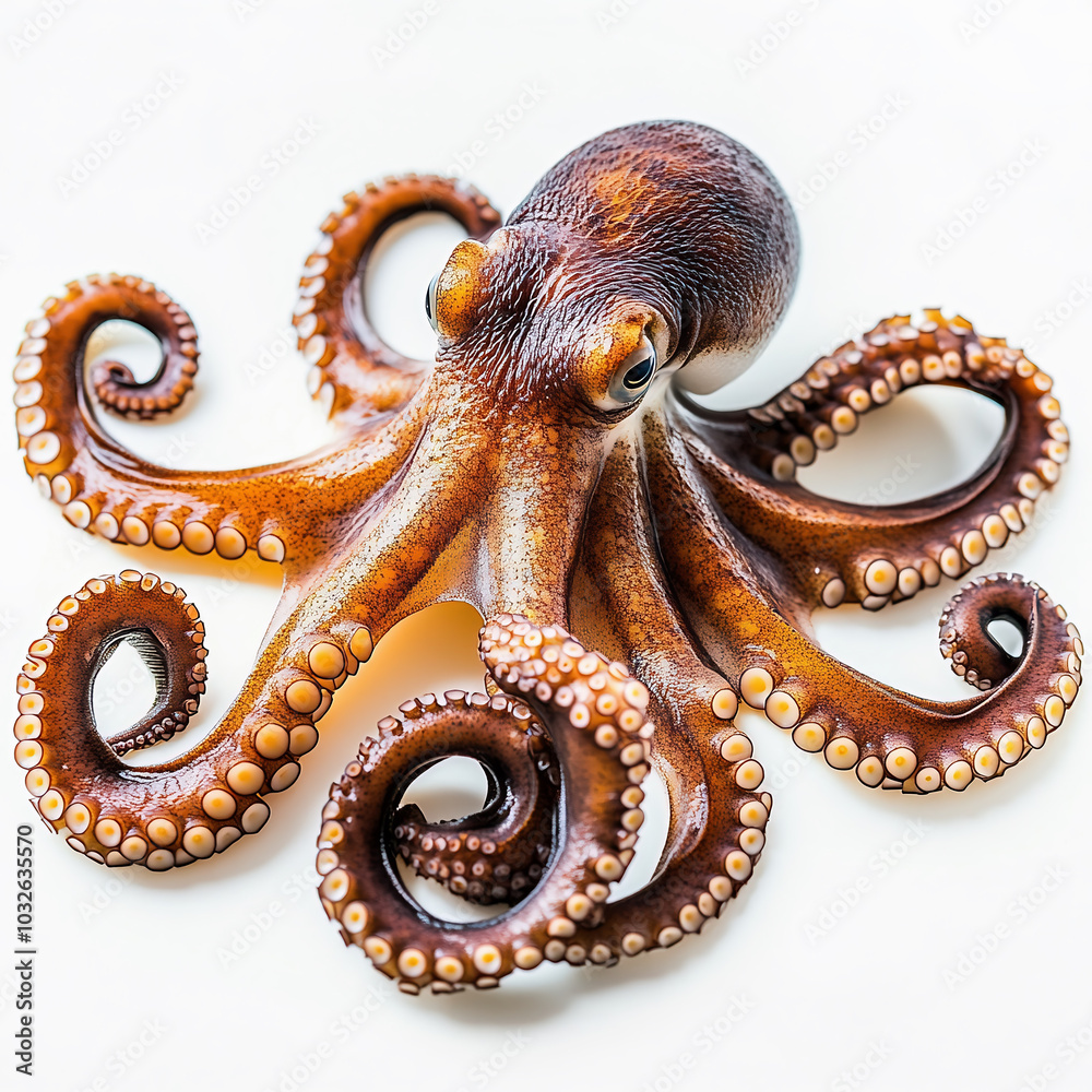 Octopus on white background. Octopus on white background.