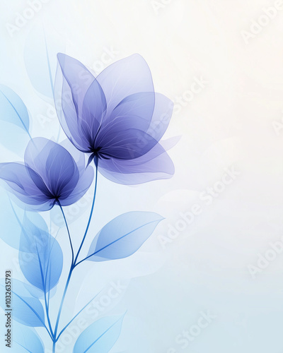 Abstract Floral Background with Soft Colors