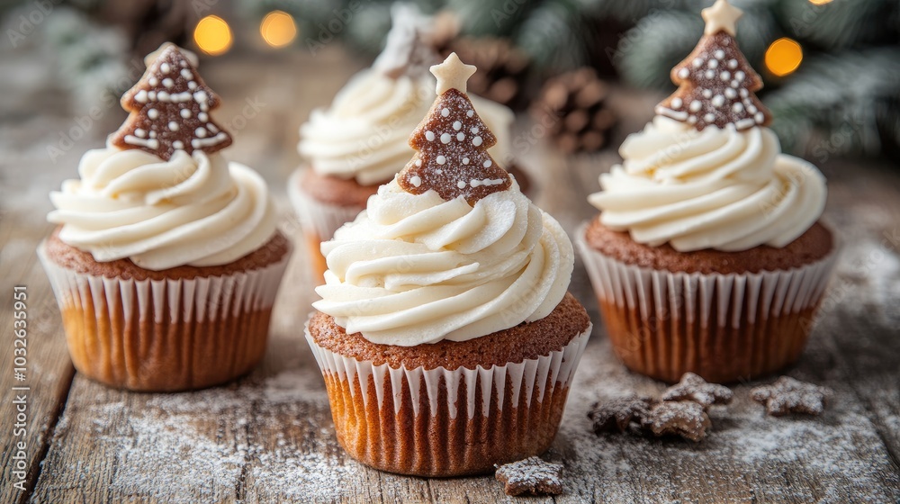 Christmas cupcakes with cream cheese frosting Christmas cupcakes with cream cheese frosting