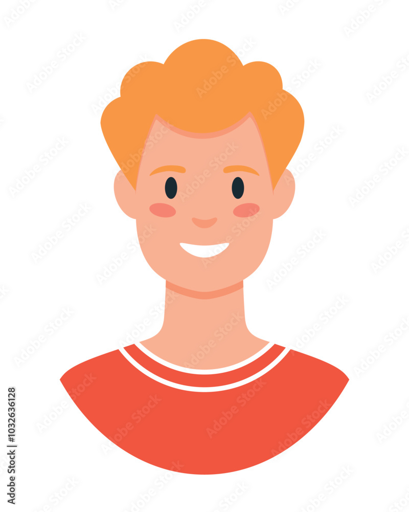 People avatar. Man face isolated on white background. Cute vector illustration. Flat style People avatar. Man face isolated on white background. Cute vector illustration. Flat style