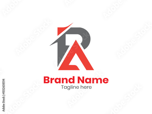 Vector RA logo, Letter RA, AR letter logo design. Initial letter AR uppercase monogram logo.