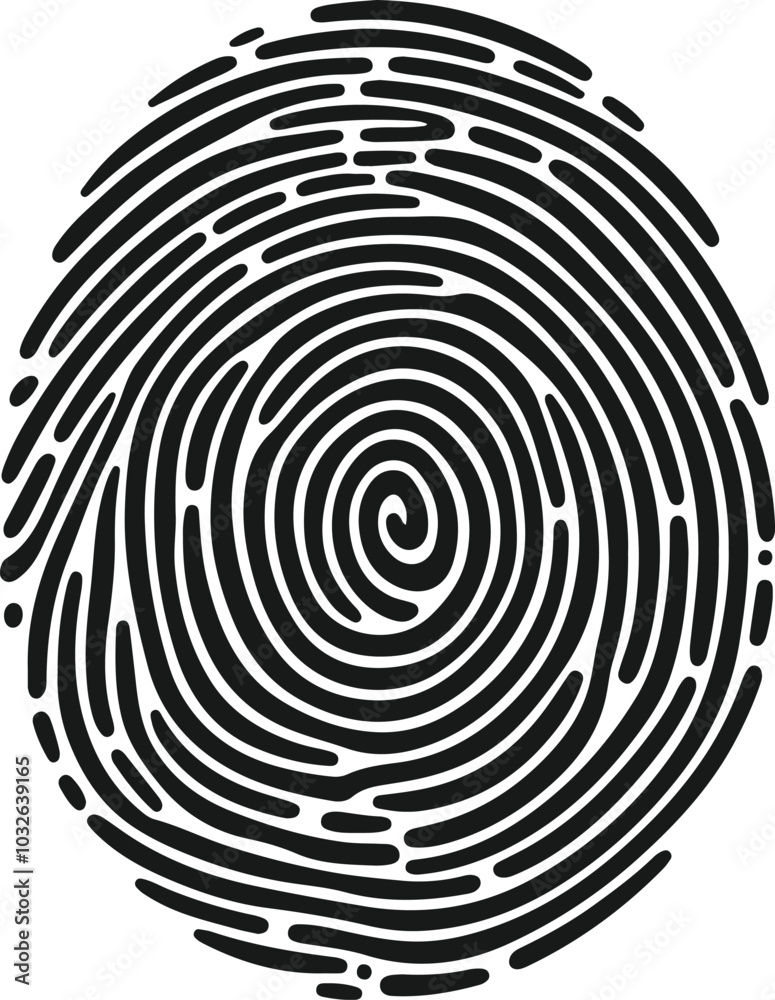 silhouette of finger print icon design vector art illustration isolated on white background. silhouette of finger print icon design vector art illustration isolated on white background.
