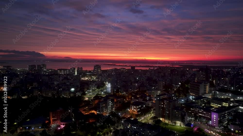 Porto Alegre Brazil. Sunset City At Porto Alegre In Rio Grande Do Sul Brazil. Colorful Skyline. Sunset Landscape. Illuminated Cityscape. Sunset City At Porto Alegre In Rio Grande Do Sul Brazil. Porto Alegre Brazil. Sunset City At Porto Alegre In Rio Grande Do Sul Brazil. Colorful Skyline. Sunset Landscape. Illuminated Cityscape. Sunset City At Porto Alegre In Rio Grande Do Sul Brazil.