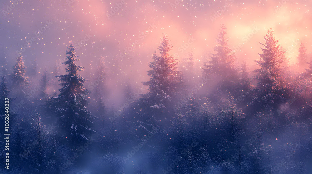 An Enchanting and Serene Winter-Themed Digital Wallpaper Featuring a Snowy Forest Landscape Filled with Sparkling Icicles and Delicate Snowflakes An Enchanting and Serene Winter-Themed Digital Wallpaper Featuring a Snowy Forest Landscape Filled with Sparkling Icicles and Delicate Snowflakes