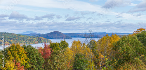 Quabbin Reservoir in Massachusetts in autumn photo
