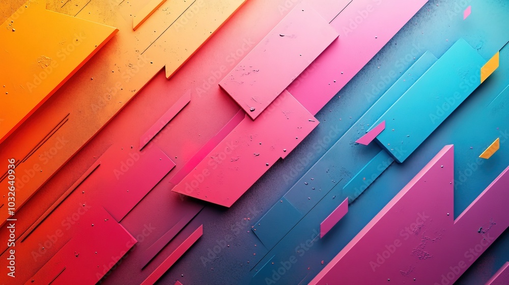 Arrow, stock market or papercut background Arrow, stock market or papercut background